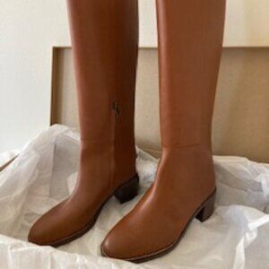 Madewell Tall Brown Leather Heeled Boots